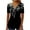 Multicolor, variant on Womens Tops Short Sleeve Women's New Short Sleeve V-Neck Pleated Button Casual Print