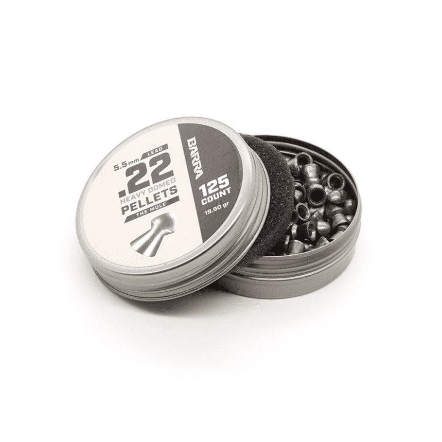Barra Mule Heavy Dome Airgun Pellets – 19.90 Grain, .22 Cal / 5.5 mm (125 Count)