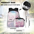thumbnail image 4 of Yspwyqan Kids Backpack Set for Girls Ages 8-10, Cherry Blossom Axolotl Backpack and Lunchbox Set with Water Bottle Bag, Large Capacity Front Pocket Adjustable Straps Bookbags, 4 of 7