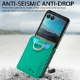 thumbnail image 5 of for Motorola Razr 40 Ultra Wallet Case with Card Holder Kickstand & Ring, Premium PU Leather Shockproof Protective Pocket with Magnetic Clasp Flip Case for Motorola Razr 40 Ultra, Green, 5 of 7
