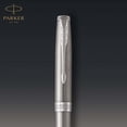 thumbnail image 5 of Parker Sonnet Ballpoint Pen | Stainless Steel with Palladium Trim | Medium Point Black Ink | Gift Box, 5 of 8