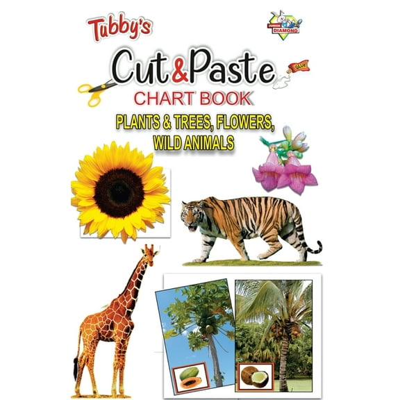 Tubbys Cut & Paste Chart Book Plants & Trees, Flowers Wild Animals, (Paperback)