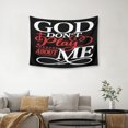 thumbnail image 3 of God Dont Play About Me Inspirational Faith Christian Funny Polyester Decorative Tapestry for Living Room Bedroom Dorm,Vivid Colors and Soft Fabric 30x40 Inch, 3 of 5