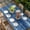Navy Blue, variant on Navy Blue Table Cloths for 3 Foot Rectangle Tables, Vintage Modern Abstract Art Ombre Patio Waterproof Elastic Fitted Tablecloths, Washable Rectangular Table Cover for Camping