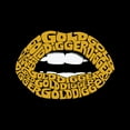 thumbnail image 2 of LA Pop Art Men's Word Art Crewneck Sweatshirt - Gold Digger Lips, 2 of 2