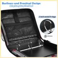 thumbnail image 4 of Gothic Masquerade Printed Zipper Binder with Handle&Shoulder Strap 2 inch 3 Ring 500+300 Sheet Capacity File Folder Organizer, 4 of 8