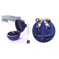 thumbnail image 3 of Jewelry Box Round Jewelry Box In Gypsophila Cord (1 Dark Blue Ring Box), 3 of 5