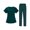 M Size Green, variant on Esquirla Men Women Scrubs Set Scrubs Top and Pants Stretch Nursing Scrubs Uniform for Pet M Dark Blue
