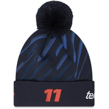 Red Bull Racing F1 Adult Sergio "Checo" Perez #11 Team Pom Cuff Beanie Hat Navy