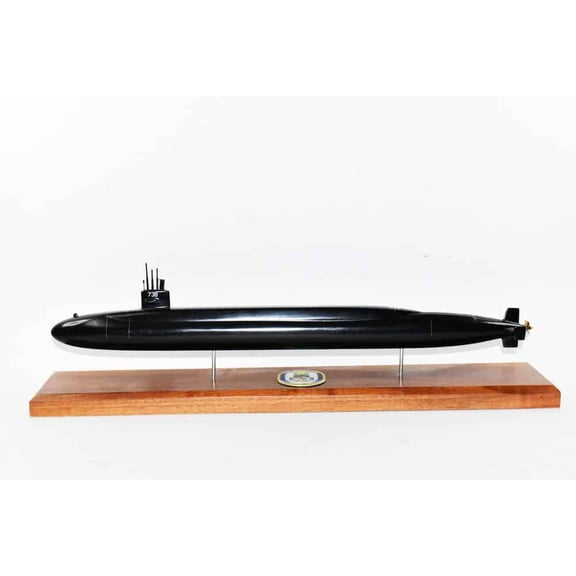 USS Maryland SSBN-738 Submarine Model (Black Hull),Navy,Scale Model,Mahogany,20 inch,Ohio Class