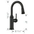 thumbnail image 2 of Empressa Single Handle Gooseneck Bar Faucet with Pull-Down Sprayer, Matte Black, 2 of 3