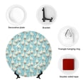 thumbnail image 4 of Balery White Geese and Flower Print Bone China Decorative Plate Ceramic Dinner Plates Art Crafts with Display Stand-8in, 4 of 6