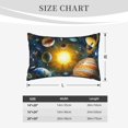 thumbnail image 6 of Bingfone Space Planet Standard Size Pillowcase, Long Staple Pure Cotton Envelope Closure Pillow Cover,16"X24", 6 of 9