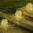 thumbnail image 6 of BEAU JARDIN 4 Pack Hanging Solar Star Laterns Lights Christmas Outdoor Decoration Metal Warm White LED Auto On/Off Waterproof Solar Powered Landscape Lighting for Table Yard Walkway Garden Retro Black, 6 of 8