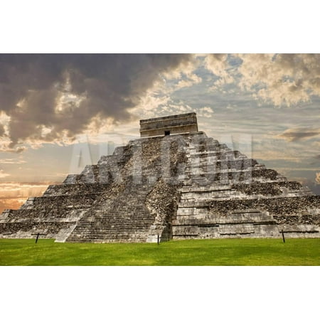 - Ancient Mayan Pyramid, Kukulcan Temple at Chichen Itza, Yucatan, Mexico Print Wall Art By ruivalesousa