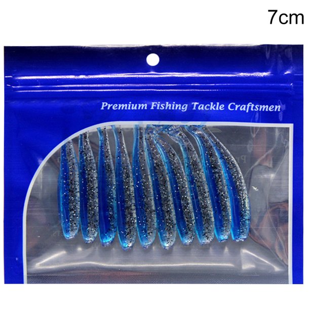 Soidarity Cebos de pesca de simulación reutilizables, cebos artificiales portátiles de PVC, 5,5 cm, 10 Uds. Pescar No.13 Soidarity OD000513-13