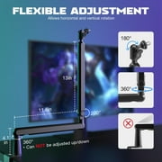 FIFINE BM88 Low Profile Microphone Boom Arm Stand, Heavy Duty Desk Mic Arm, 29in Adjustable Length with Cable Management, Mount & Adapter for Podcast, Streaming, Gaming