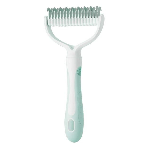 Pro Pet Grooming Tool, 2-in-1 Dematting Comb & Deshedding Undercoat Rake for Dogs and Cats