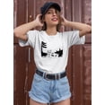thumbnail image 2 of Human Tracks T-Shirt Women -Wilfred Hildonen Designs, Female Medium, 2 of 4