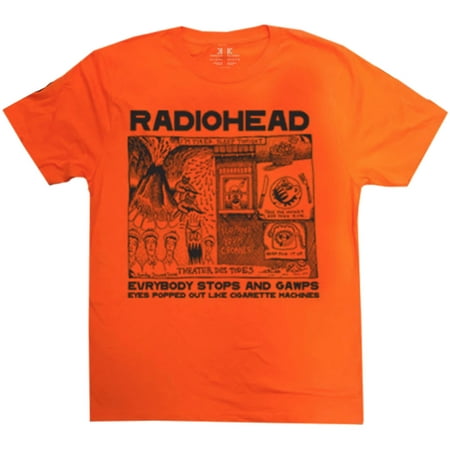 Men's Radiohead Gawps (100% Organic Cotton) Slim Fit T-shirt Medium Orange