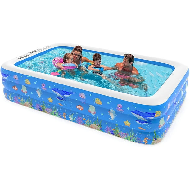 Inflatable Swimming Pools for Kids and Adults Above Ground, Blow