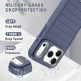thumbnail image 4 of Petocase for iPhone 17 Pro Max Case,Shockproof Rugged Protection [No Screen Protector] Heavy Duty Dust/Drop Proof 3-Layer Durable Cover for iPhone 17 Pro Max 6.9'' Case,Navy/Gray, 4 of 8