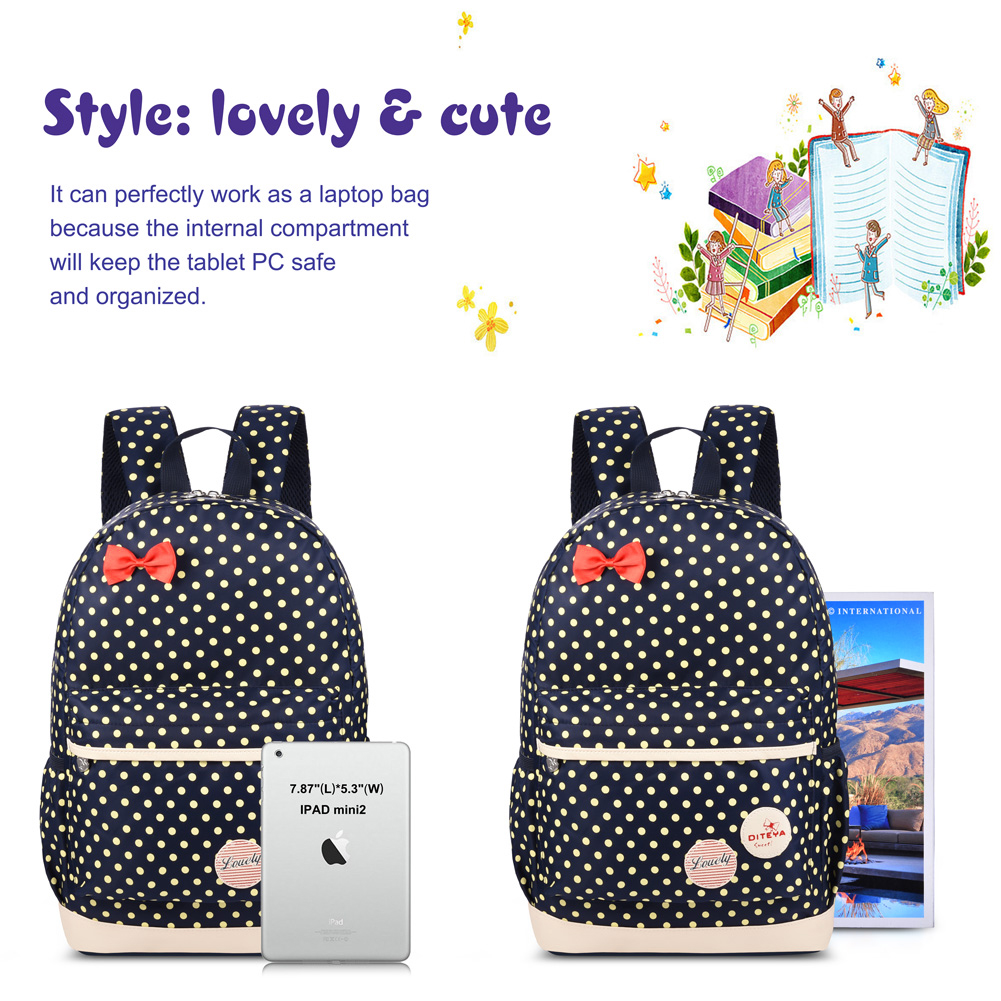 Vbiger Nylon Kids Backpack Casual School Bag for Teenage Girls & Boys(Blue) - image 3 of 10