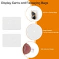 thumbnail image 3 of Uxcell 100 x 40 mm Cardstock Paper Earring Display Cards with Bags Earring Backs 1 Set White, 3 of 5