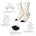 thumbnail image 6 of Goofa Elegant Gold Leaf Pattern Printed Men's Crew Socks, Soft Durable Breathable Moisture-Wicking with Odor Control Cotton socks, 6 of 9