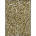 thumbnail image 5 of 9' X 12' Brown Tan And Beige Paisley Washable Indoor Outdoor Area Rug, 5 of 5