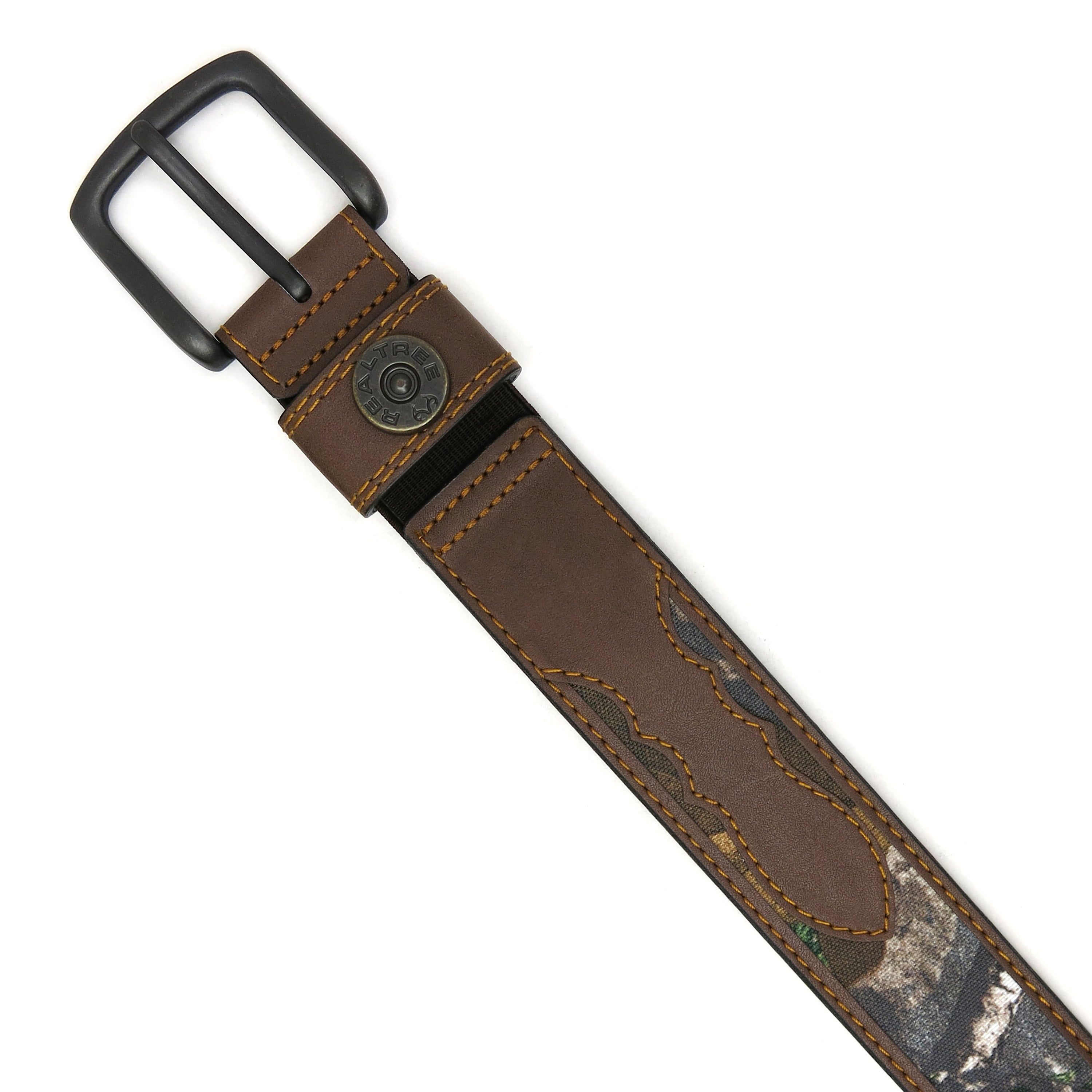 Realtree Edge Men's Stretch Shot Shell Belt Brown Size L/XL