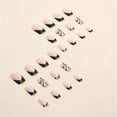 thumbnail image 4 of Fofosbeauty 24pcs Press on Nails, 2024 Fake Nails Short Coffin Tips Design, French Minimalist Love Black, 4 of 9