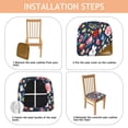 thumbnail image 4 of Pioneer Flower Floral Print Pattern Seat Covers for Dining Room Chairs Set Of 4,Stretch Printed Washable Chair Seat Cover with Elastic Ties and Button,Removable Waterproof Couch Cushion Covers, 4 of 6