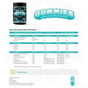 Gorilla Mind Creatine Gummies, 5g Creapure® Creatine Monohydrate, No Added Sugar, Blue Raspberry Flavor, 120 Count