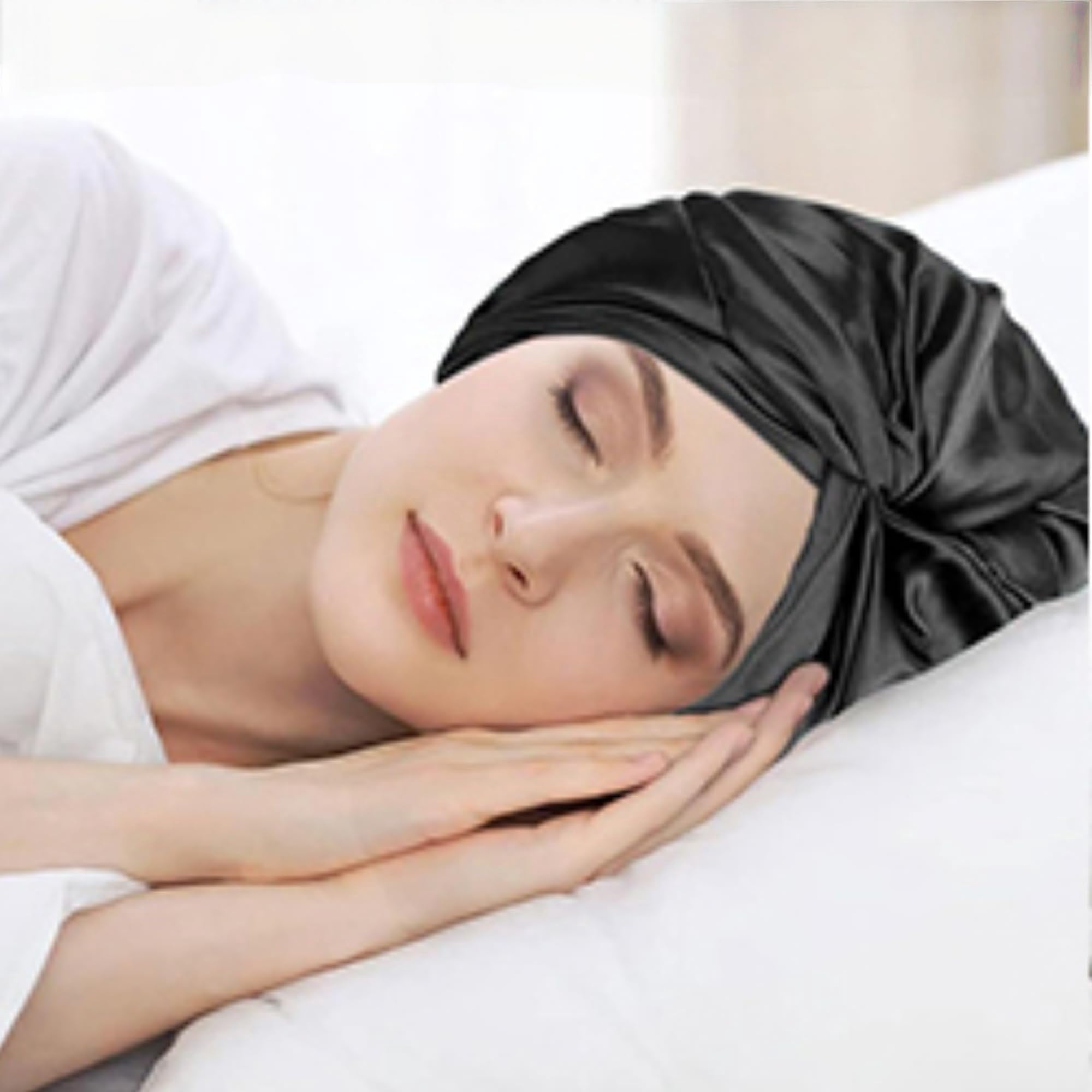 100% Mulberry Silk Reversible Sleep Bonnet – 22 Momme, Double-Layer Hair Wrap & Night Cap for Women