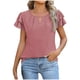 thumbnail image 1 of Pantalones Cortos para las Mujeres Sexy Color Sólido Cuello Redondo Camiseta de Manga Corta 95% Poliéster 5% Spandex, Top Casual de Moda para las Mujeres, 1 of 9