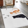 thumbnail image 2 of Orange Black Cat Area Rugs 3'x5', Washable Small Throw Rugs for Living Room Bedroom, Modern Simple Cute Animals Butterfly Indoor Outdoor Rug Non-Slip Low Pile Carpet Runner Reversible Floor Mats, 2 of 8