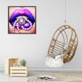 thumbnail image 4 of Cuadros Decorativos Kit de pintura de diamante 5D Labios morados Taladro redondo completo DIY Artesanía Cuadro de mosaico Ndcxsfigh Nuevos Originales, 4 of 9