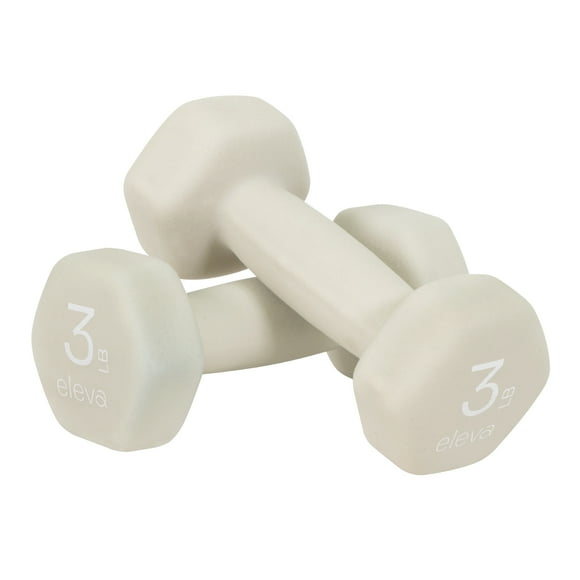 Par De Mancuernas Hexagonales ELEVA ELEVA-KOS3 Con Forro De Neopreno 3 Lb Color Café Dingo