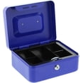 thumbnail image 2 of Caja para dinero, chapa de acero, azul, incl. 2 llaves y moneda., 2 of 5
