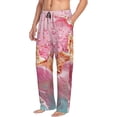 thumbnail image 6 of Naloa Abstract Pink Gold Splash Pajama Pants Men, PJ Bottoms, Sleep & Lounge Pants-XX-Large, 6 of 6