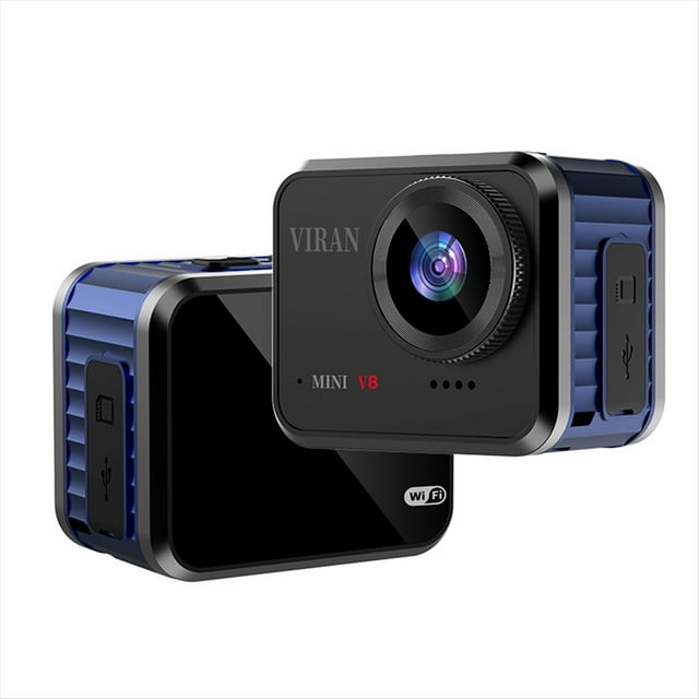 Mini Cámara de Acción 4K60fps Ultra HD 16MP WiFi 145°10M Cuerpo Impermeable Casco Cámara de Grabación de Video Deportes DV Cam-Azul