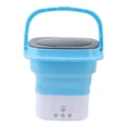 thumbnail image 3 of Mini Foldable Washer Mini Portable Bucket Washing Machine with Drain Pipe Adapter for Baby Clothes Underwear Socks 100‑240V Blue White US Plug, 3 of 10