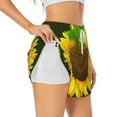 thumbnail image 2 of Haiem Sunflower3 Women's 2 in 1 Running Shorts - Lightweight Athletic Workout Gym Yoga Breathable Sports Shorts Liner with Phone Pockets-XX-Large, 2 of 9
