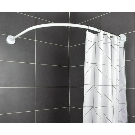 Shower Curtain Rod Stainless Steel, Is A Curved Shower Curtain Rod Better
