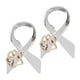 thumbnail image 1 of 2 Piezas de Aleación de Zinc con Cuello , Pin de Solapa, Broche con Estampado de Pata, Insignia de Concienciación sobre El Cáncer de Animales Plata, 1 of 8