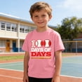 thumbnail image 6 of 100 Days of School Shirt for Boys Baseball Design 100th Day Celebration Top Soft Cotton Tshirt Comfortable Fit 3-10 Years Pink,Size 9 T, 6 of 9