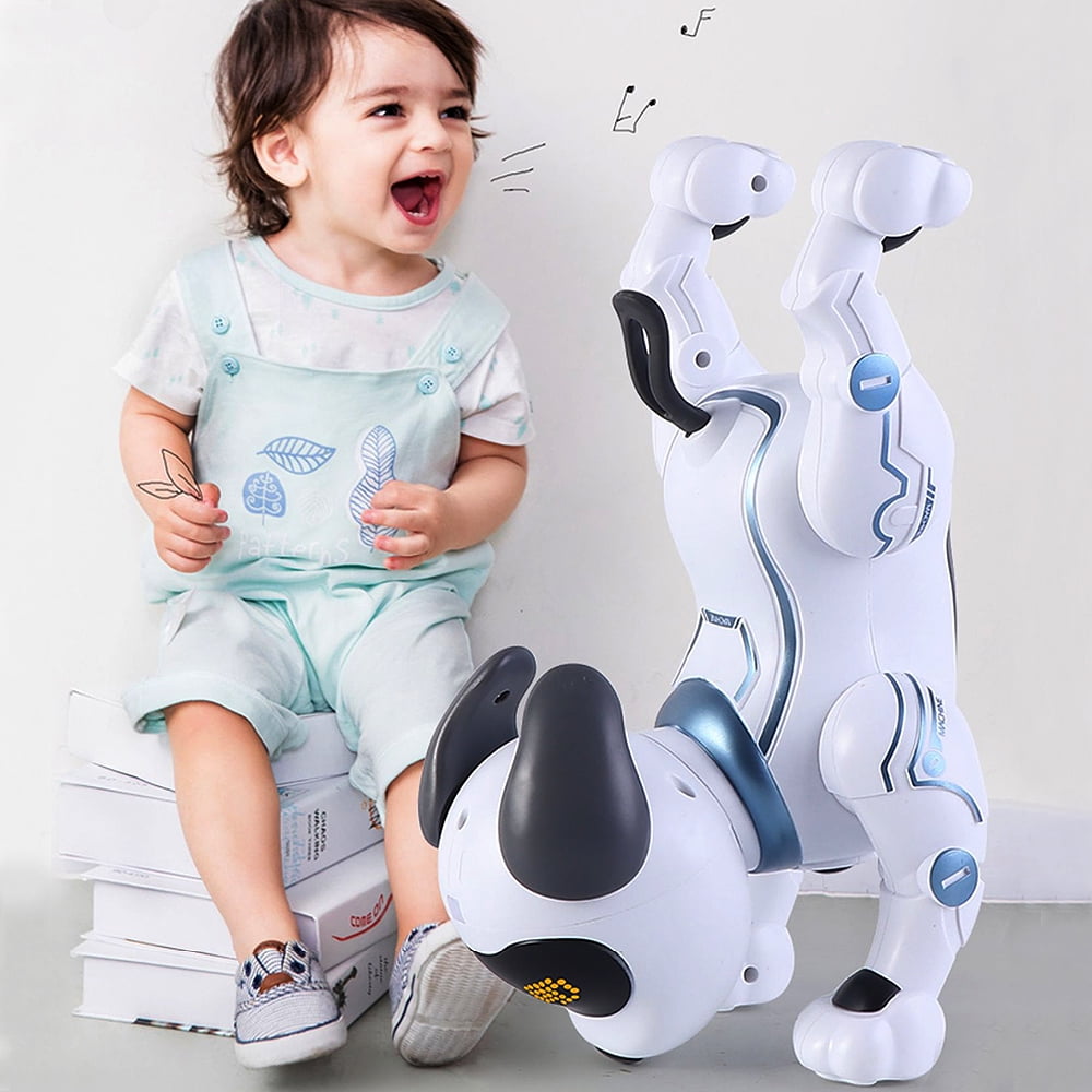 Fisca Interactive Voice Control Remote Control Robot Dogs Toys for Kids, Intelligent Toddler Robo Dogs with 8 Unique Funtions