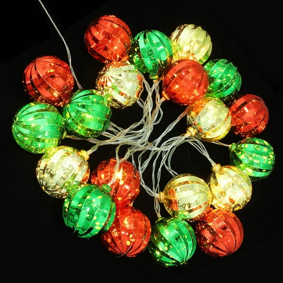 FONDOTIN 118ft String Lights With 20 Bulbs For Diwali Decor, Multicolor Backyard Hanging Fairy Lights Bubble Ball For Outdoor Indoor Wedding Tents Christmas