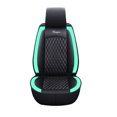 thumbnail image 6 of Leadwolf Front Pair Car Seat Covers Leather for FIAT for 500L 2014-2020 2 Seats Airbag Compatible Water Resistant Front Set Cushion Protector 2PCs Black and Green, 6 of 8